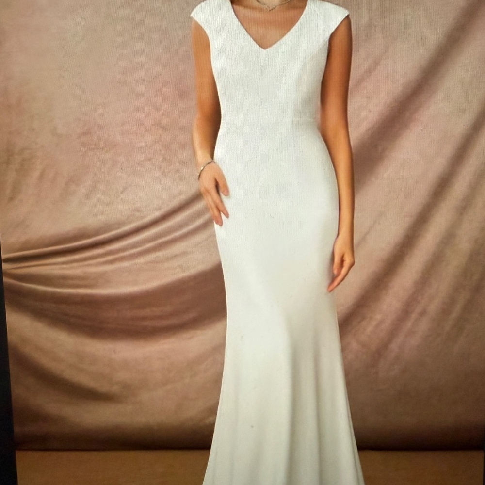 AZAZIE Eve Diamond White Wedding Dress‎ Reshoot Dress -cp